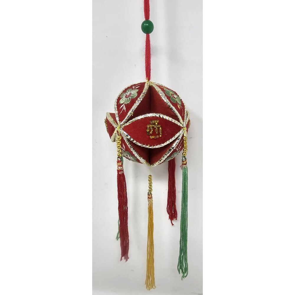 Asian Ball Throwing Ornament Hanging  Tassels Beaded Embroidered Lunar New Year